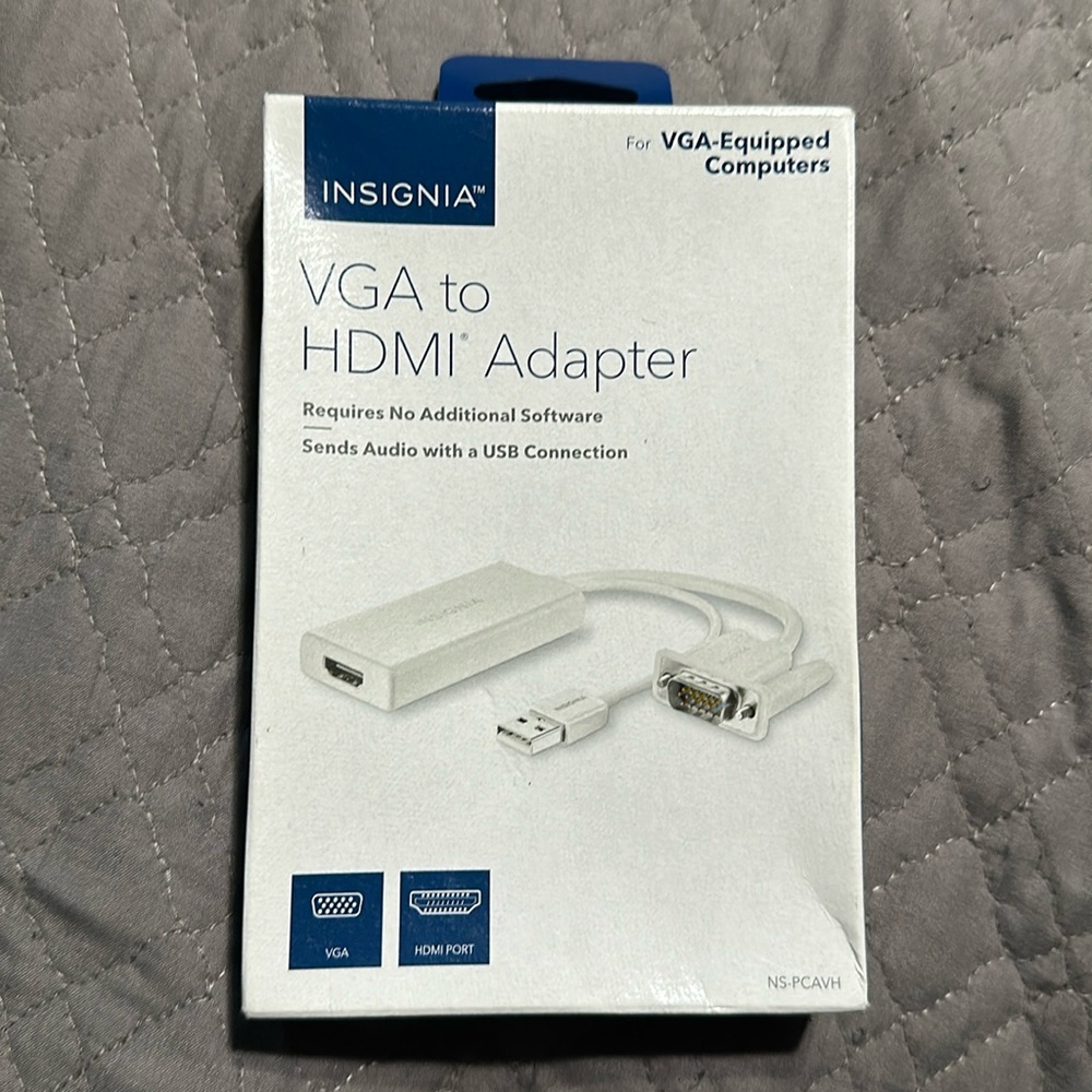 INSIGNIA VGA to HDMI ADAPTER - WHITE
